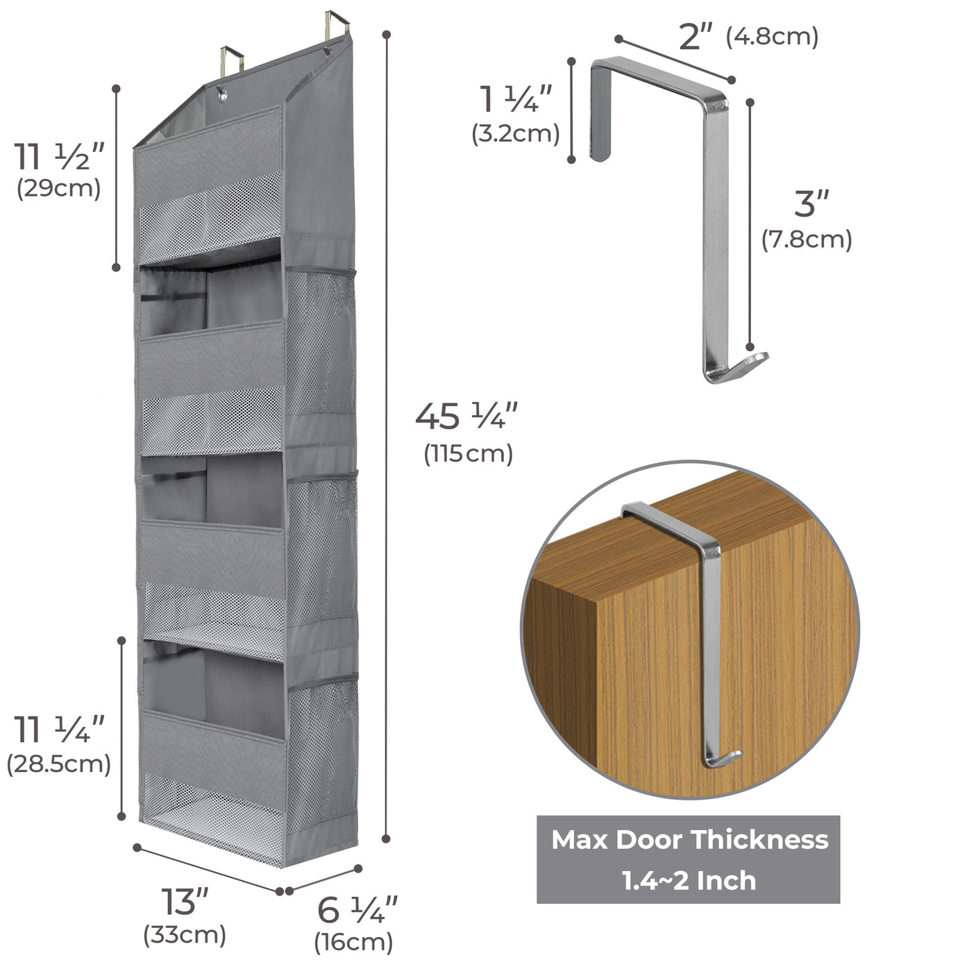 4-Shelf Over-the-door Hanging Organizer