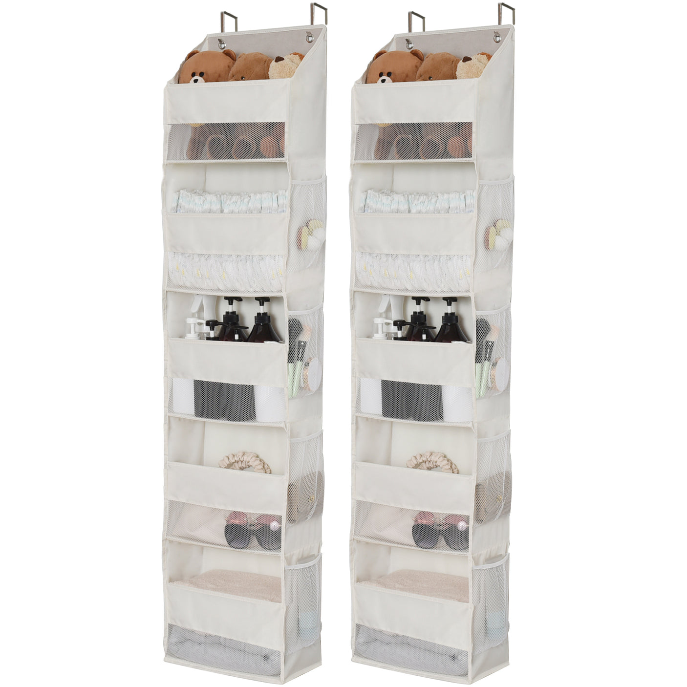 5-Shelf Over-the-door Hanging Organizer, 2 Pack