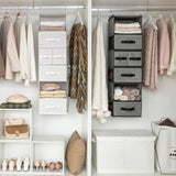 6-Shelf Hanging Closet Organizer with Drawers