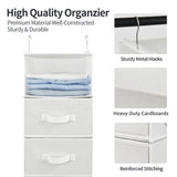 6-Shelf Hanging Closet Organizer with Drawers