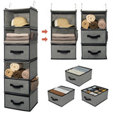 6-Shelf Separable Hanging Organizer with Drawers