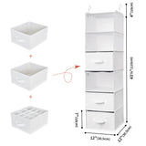 6-Shelf Separable Hanging Organizer with Drawers