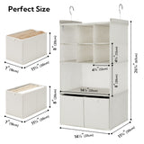 3-Shelf Hanging Storage Organizer with Drawers