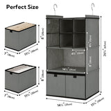 3-Shelf Hanging Storage Organizer with Drawers