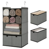 3-Shelf Hanging Storage Organizer with Drawers