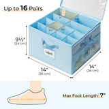 Kids Shoe Organizer, 2 Pack Fabric Storage Boxes