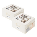 Kids Shoe Organizer, 2 Pack Fabric Storage Boxes