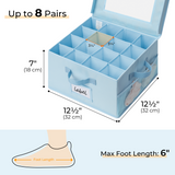 Kids Shoe Organizer, 2 Pack Fabric Storage Boxes