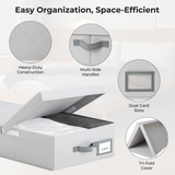 Underbed Organizer with Flid-Top Lid，2 Pack