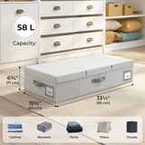 Underbed Organizer with Flid-Top Lid，2 Pack