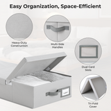 Underbed Organizer with Flid-Top Lid，2 Pack