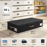 Underbed Organizer with Flid-Top Lid，2 Pack