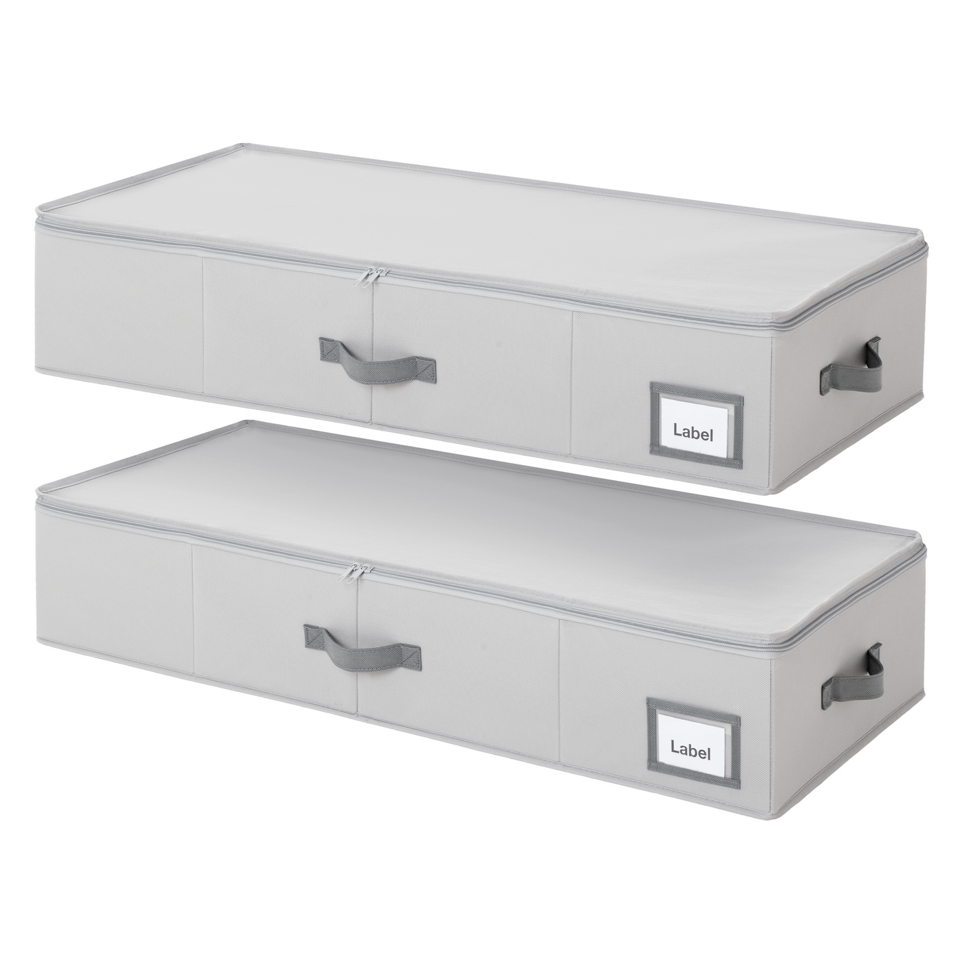 Underbed Organizer with Zipper Lid for Bedroom, 2 Pack