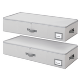 Underbed Organizer with Zipper Lid for Bedroom, 2 Pack