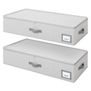 Underbed Organizer with Zipper Lid for Bedroom, 2 Pack