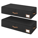 Underbed Organizer with Zipper Lid for Bedroom, 2 Pack
