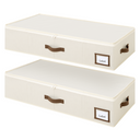 Underbed Organizer with Zipper Lid for Bedroom, 2 Pack