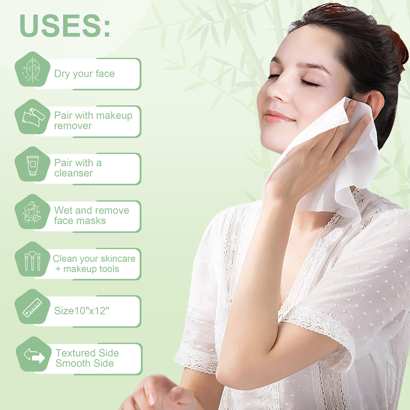 Bamboo Fiber Disposable Face Towel