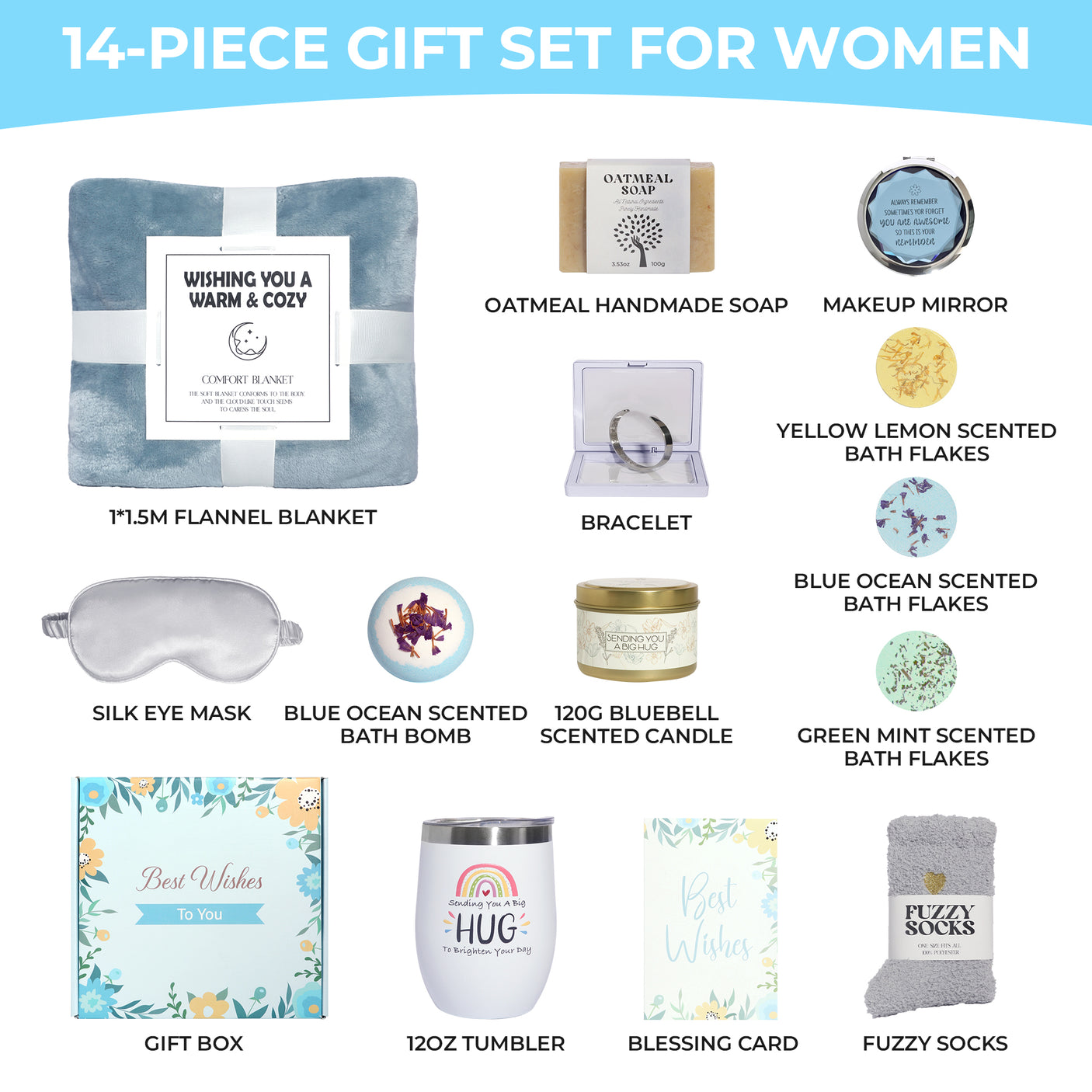 14-Piece Gifts Set for Women, GRANNY SAYS · Blue