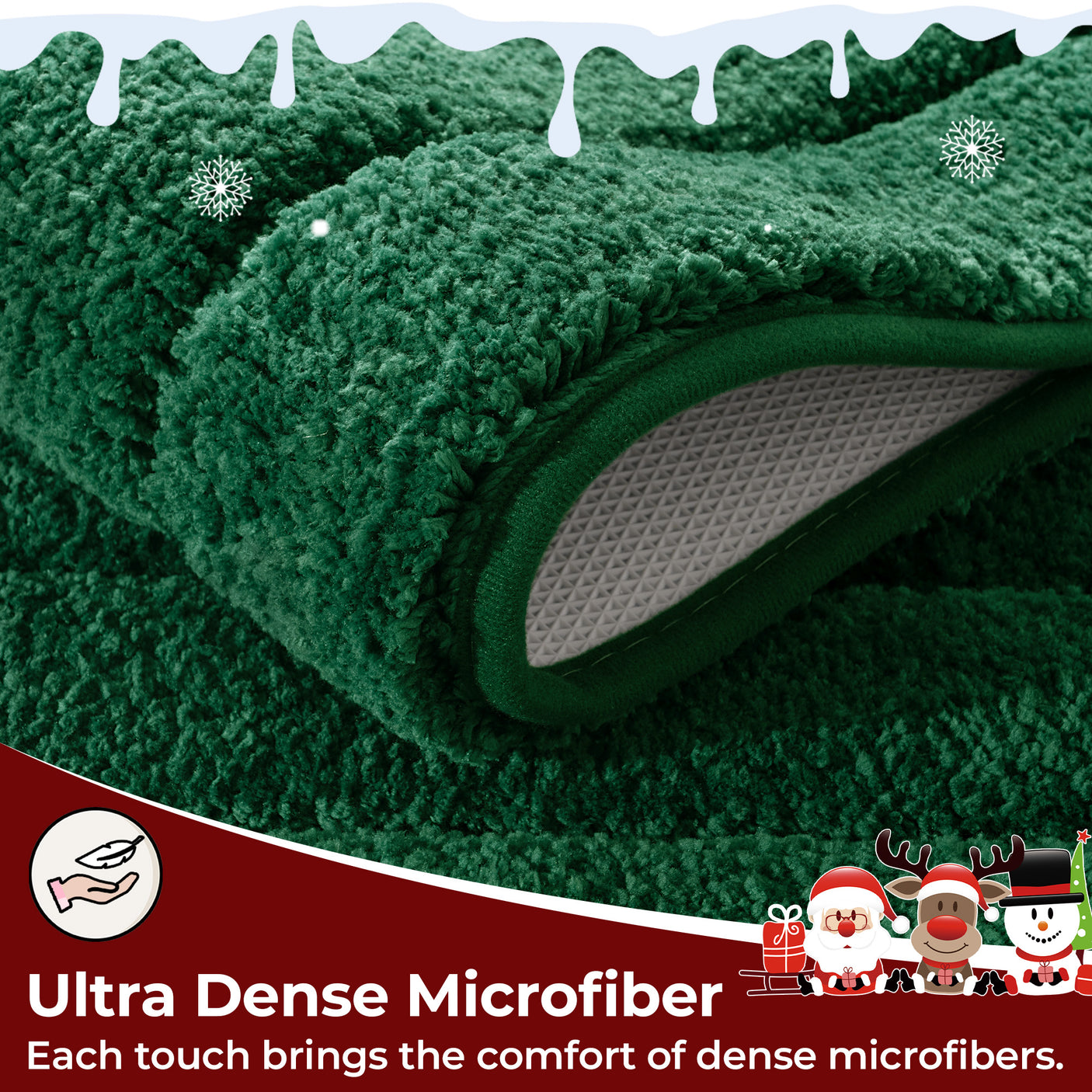 Christmas Red & Green Bath Rug