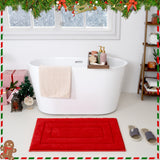 Christmas Red & Green Bath Rug