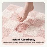 Checkered Bathroom Rugs