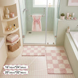 Checkered Bathroom Rugs