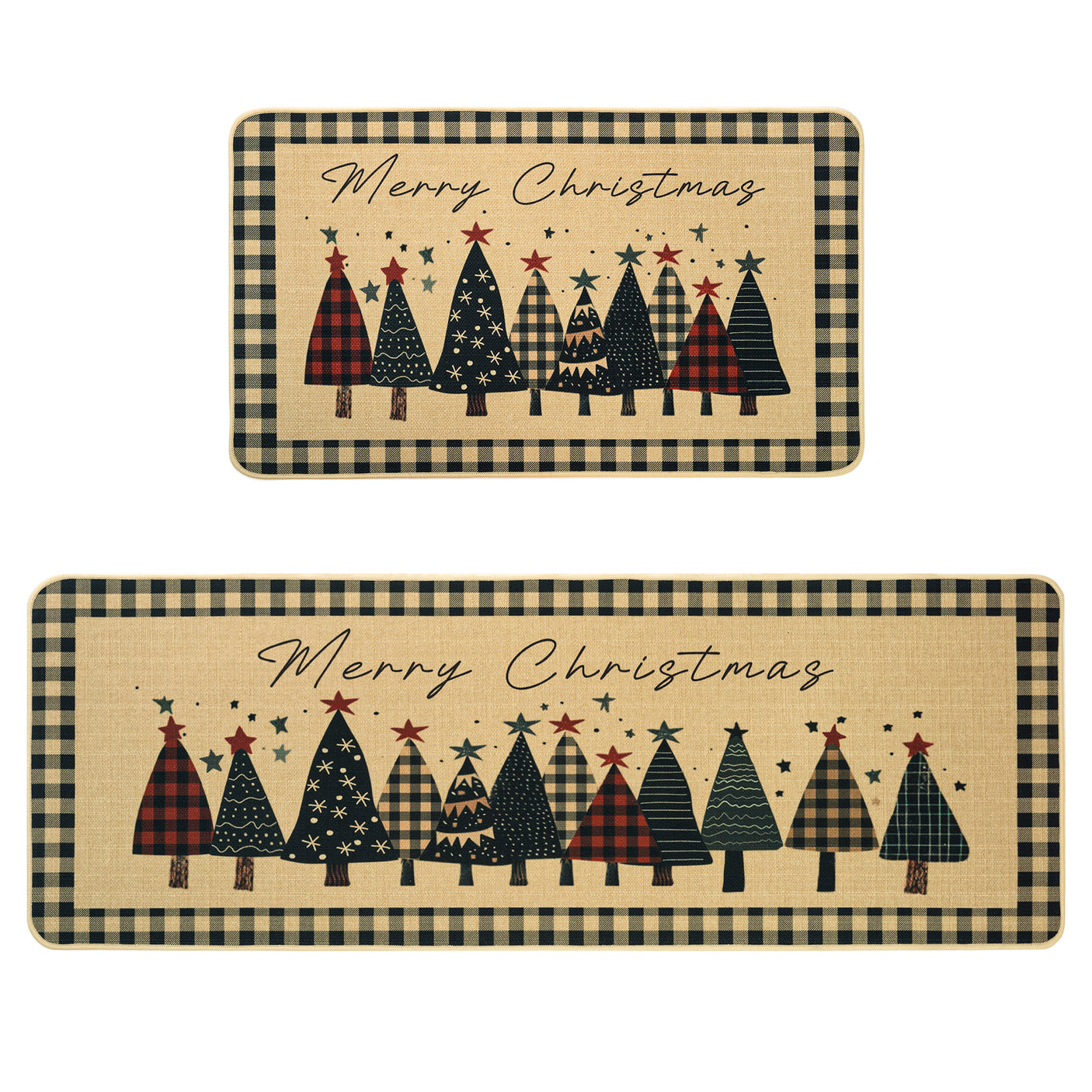 Pack of 2 - Christmas Kitchen Mat