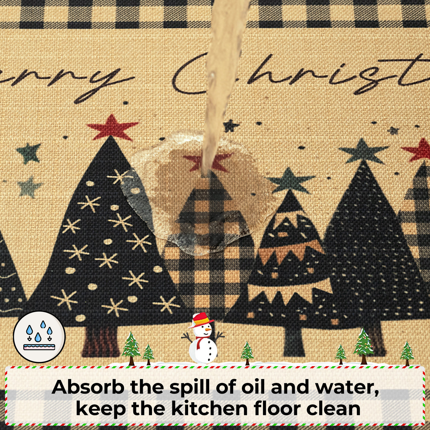 Pack of 2 - Christmas Kitchen Mat