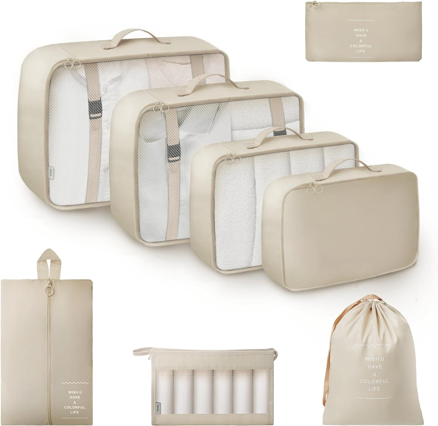 Packing Cubes, 8 in 1 Set