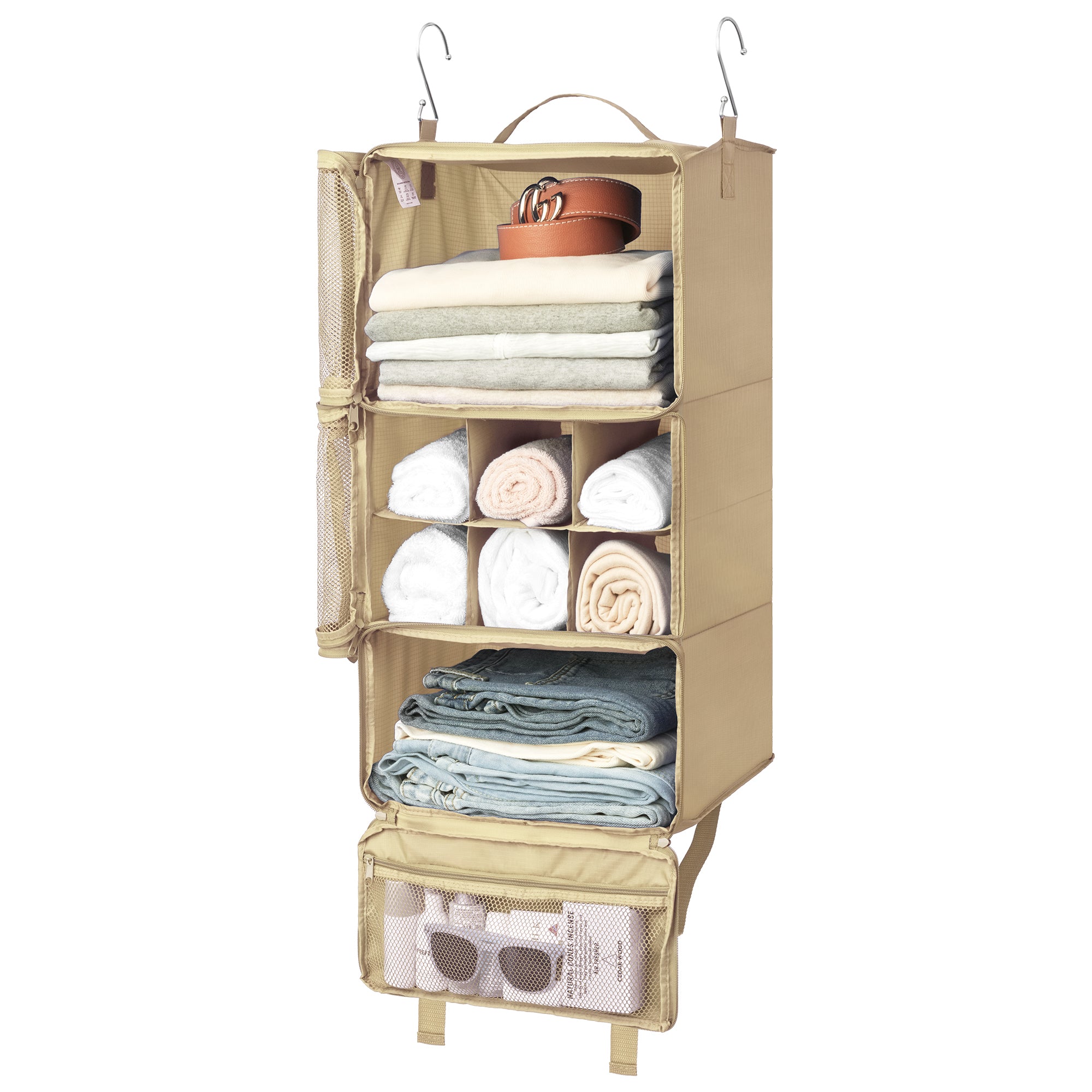 3-Shelf Portable Hanging Packing Organizer