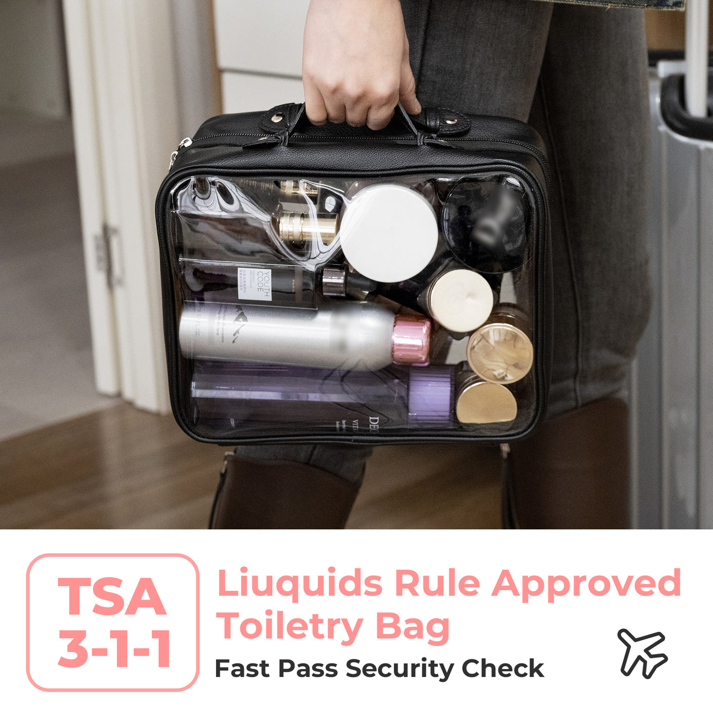 TSA-approved Clear Toiletry Bag