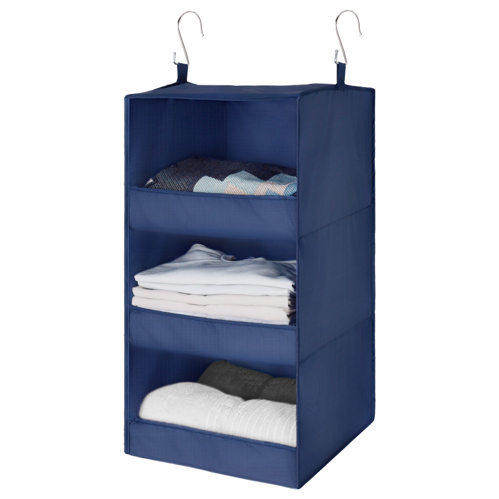 3-Shelf Collapsible Hanging Closet Organizer