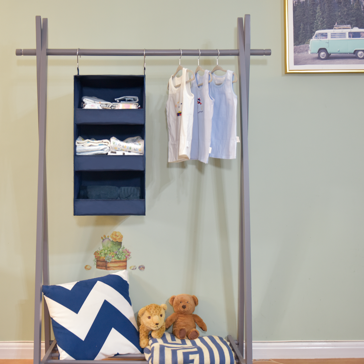 🍀3-Shelf Hanging Closet Organizer