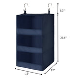 3-Shelf Collapsible Hanging Closet Organizer