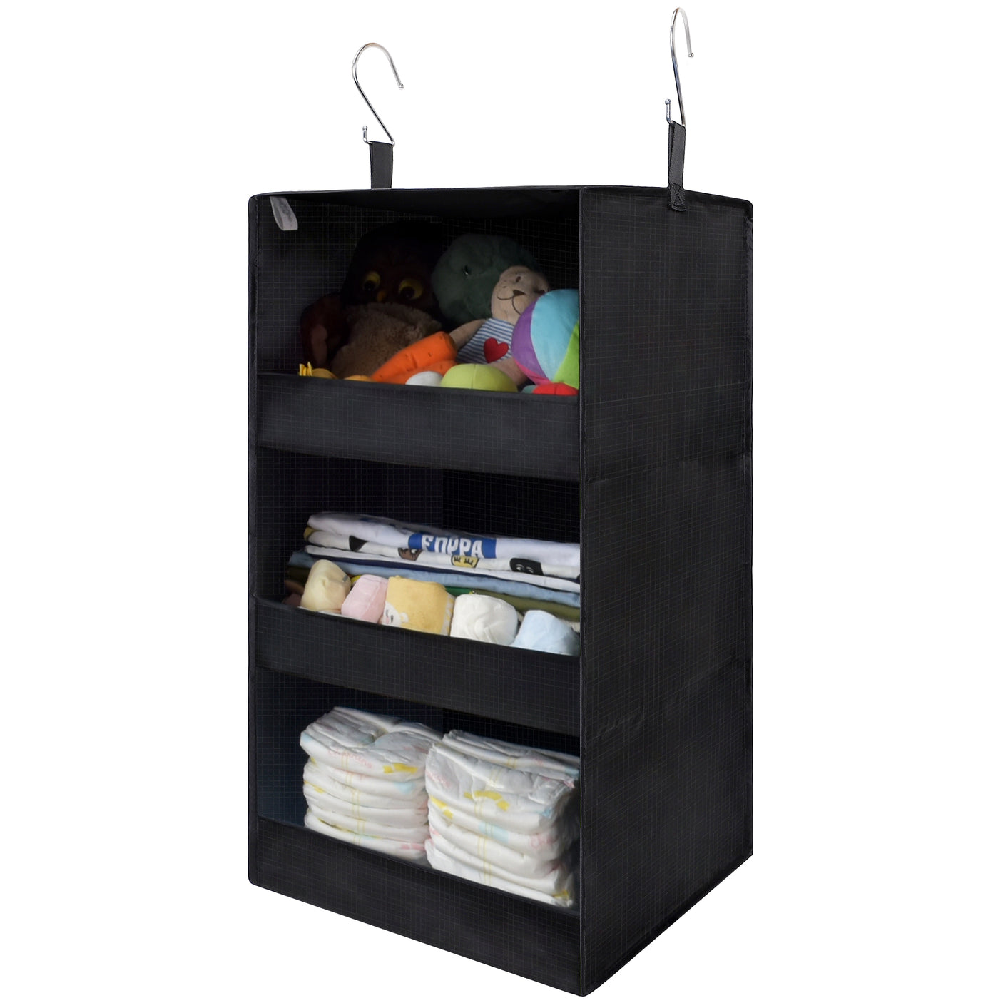 3-Shelf Collapsible Hanging Closet Organizer