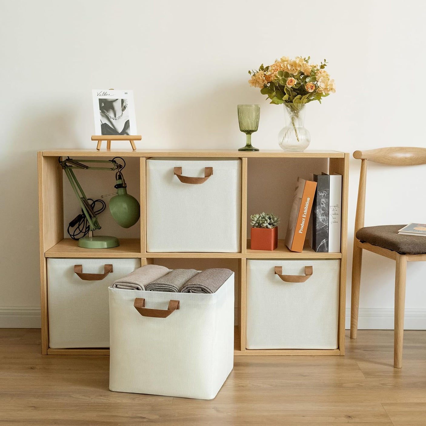 Cube Storage Bins with Metal Frame